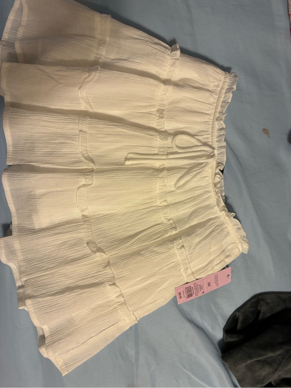 Target White Ruffle Tiered Mini Skirt